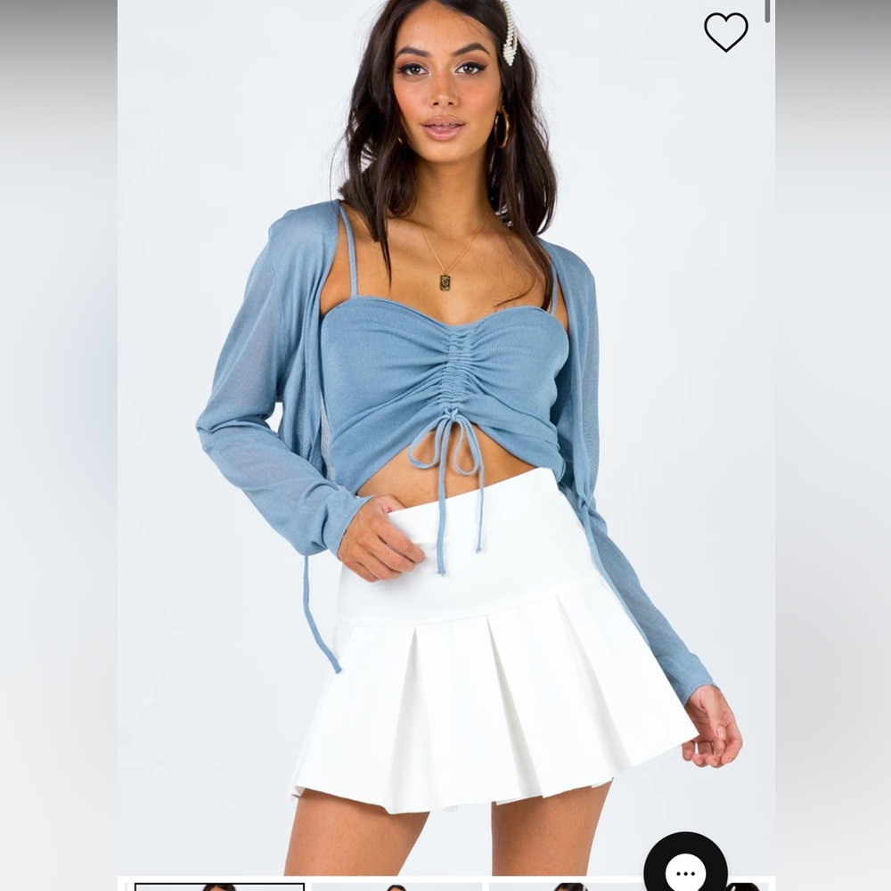 RESCUE ME PLEAT MINI SKIRT WHITE from Princess Polly brand: Lioness